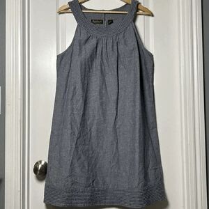Speed Control New York Blue Chambray Sleeveless Shift Dress 90s Minimalist Style